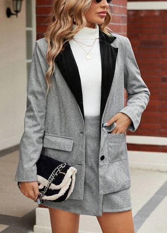 Костюм (жакет, юбка) SHEIN (317222831)