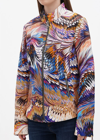 Комбинированная демисезонная куртка кожаная Rossini