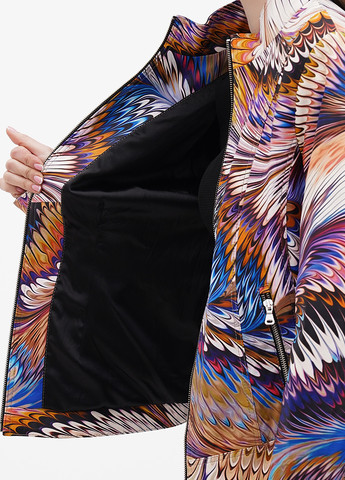 Комбинированная демисезонная куртка кожаная Rossini