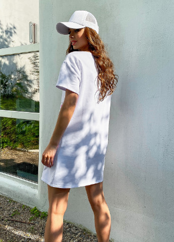 Білий кежуал сукня сукня-футболка ST-Seventeen з малюнком