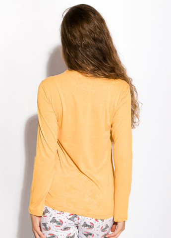 Желтая всесезон пижама (лонгслив, брюки) лонгслив + брюки Time of Style