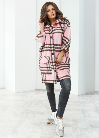 Розовое демисезонное Пальто New Style