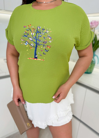 Оливкова блуза Demma