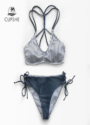 Синій літній купальник CUPSHE