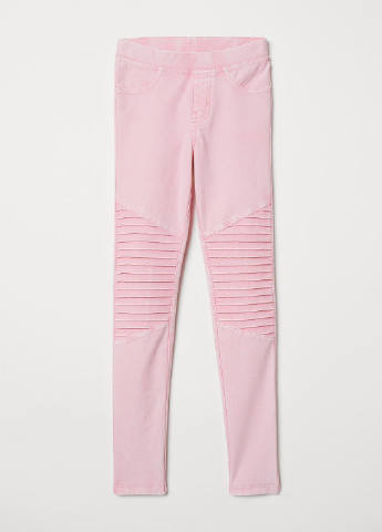 Светло-розовые демисезонные леггинсы H&M