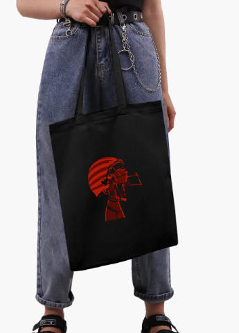 Еко сумка шоппер черная группа Гориллаз (Gorillaz Music) на молнии (9227-2016-BKZ) MobiPrint (236265657)