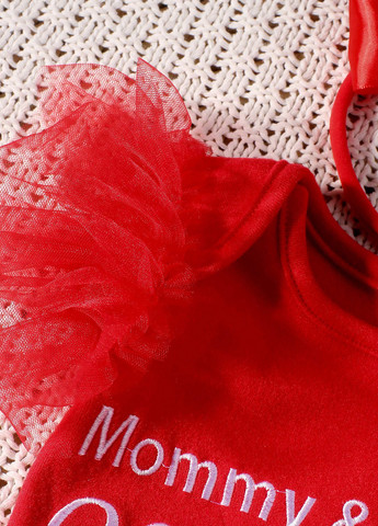 Червоний демісезонний комплект (боді, спідниця, пов'язка) SHEIN