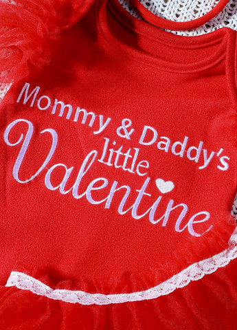 Червоний демісезонний комплект (боді, спідниця, пов'язка) SHEIN