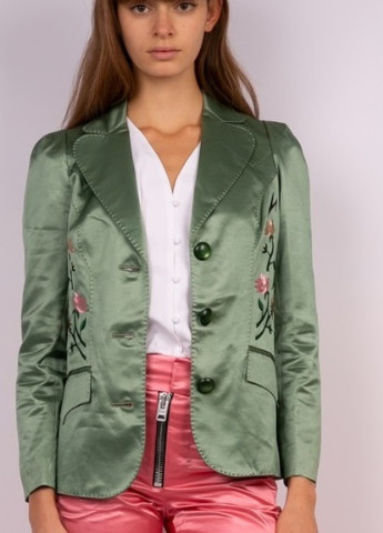 Зеленый кэжуал пиджак Coach - однотонный - демисезонный