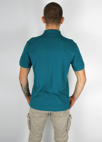 Морской волны футболка-поло для мужчин Tom Tailor с логотипом