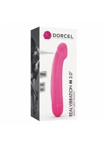 Вибратор Real Vibration M Magenta 2.0, диам 3,7см, перезаряжаемый, для точки G Dorcel (254734322)