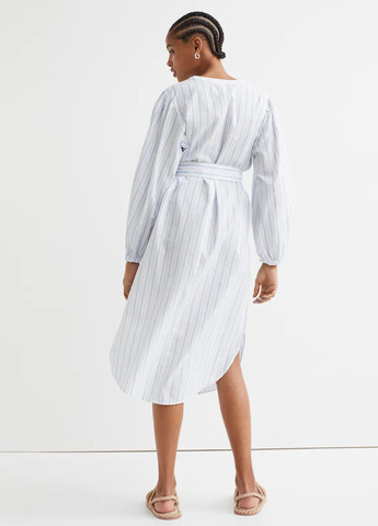 Блакитна кежуал сукня а-силует H&M в смужку