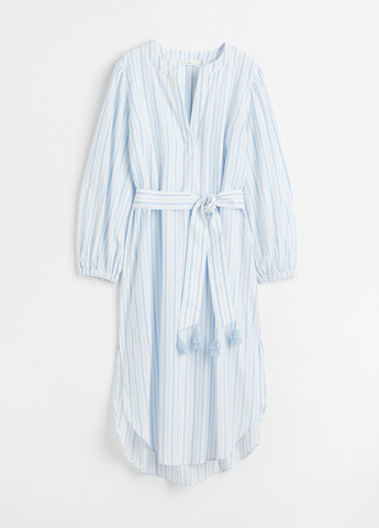 Блакитна кежуал сукня а-силует H&M в смужку