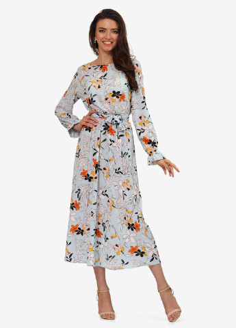 Комбінована кежуал плаття, сукня Lila Kass з квітковим принтом