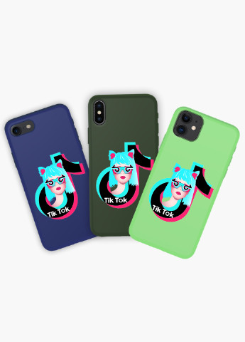 Чехол силиконовый Apple Iphone X ТикТок (TikTok) (6129-1648) MobiPrint (219517626)
