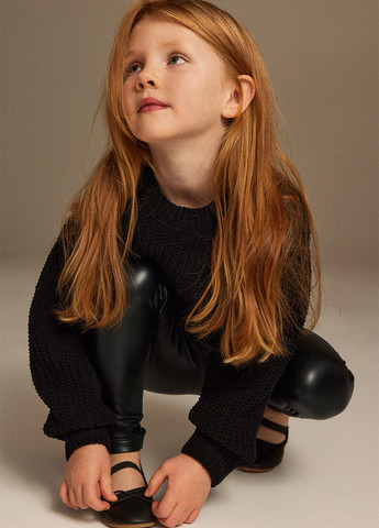 Черные демисезонные леггинсы H&M