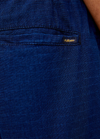 Темно-синие кэжуал демисезонные карго брюки Pull & Bear