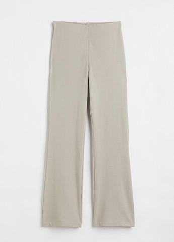 Темно-бежевые кэжуал демисезонные клеш брюки H&M