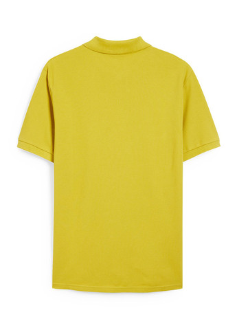 Горчичная футболка-поло для мужчин C&A однотонная