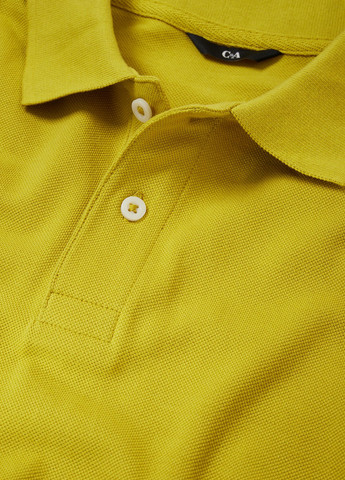 Горчичная футболка-поло для мужчин C&A однотонная