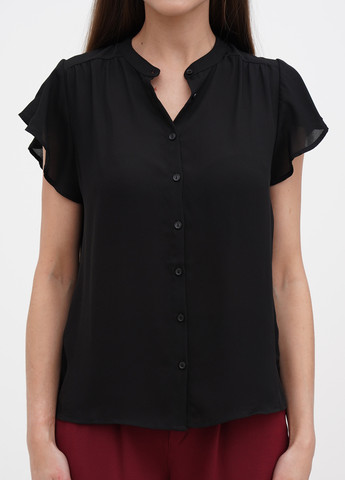 Черная летняя блуза Terranova