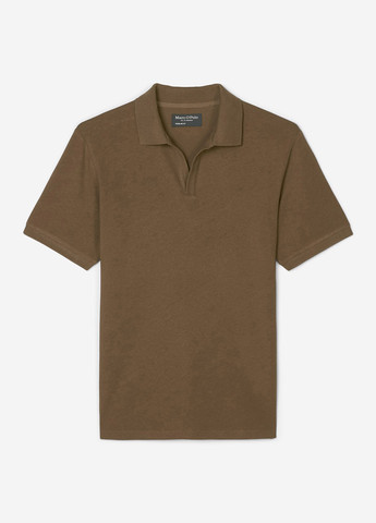 Коричневая футболка-поло для мужчин Marc O'Polo однотонная