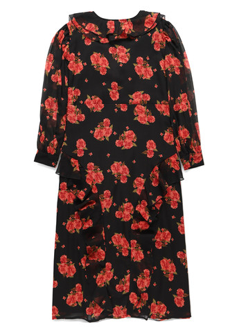 Чорна вечірня, кежуал сукня а-силует Boohoo з квітковим принтом