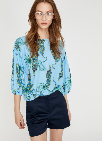 Голубая летняя блуза KOTON