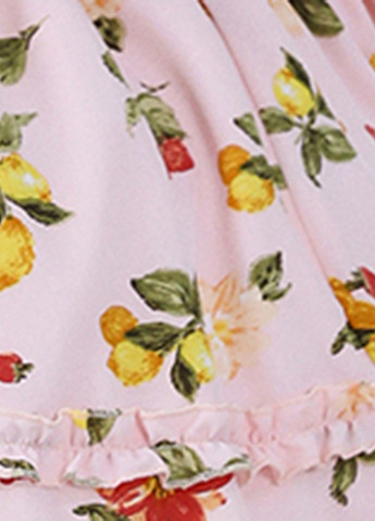 Комбинированное кэжуал платье а-силуэт SHEIN с цветочным принтом