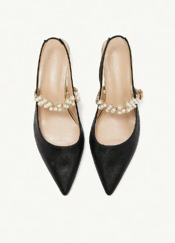 SHEIN Туфли слингбеки черный з искусственная кожа, китай — лето (332110923)