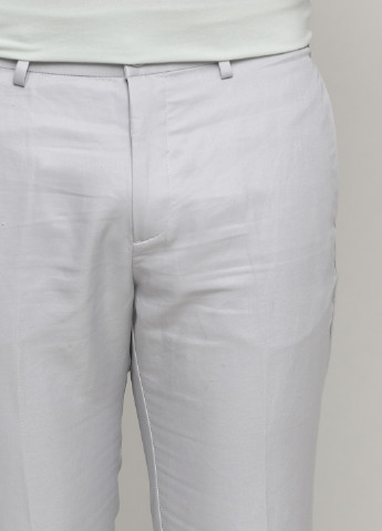 Светло-серые классические демисезонные зауженные брюки H&M