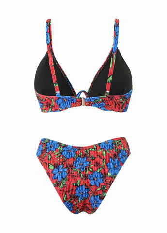 Комбинированный летний купальник (лиф, трусики) балконет, раздельный SHEIN