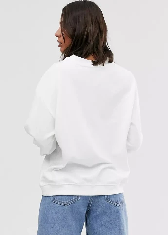 Белый свитшот Monki однотонный (252840516)