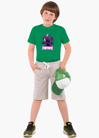Зеленая демисезонная футболка детская фортнайт (fortnite)(9224-1190) MobiPrint