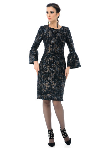 Комбінована коктейльна плаття, сукня футляр Iren Klairie з абстрактним візерунком