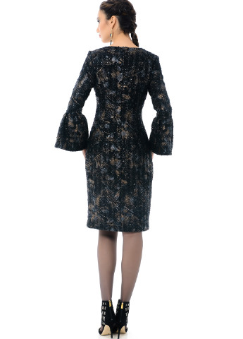 Комбінована коктейльна плаття, сукня футляр Iren Klairie з абстрактним візерунком