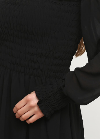 Черное кэжуал платье клеш Hialy`s однотонное