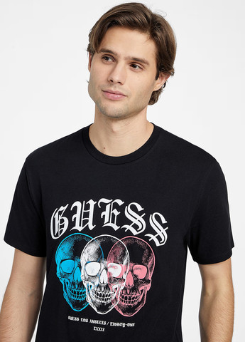 Черная футболка Guess