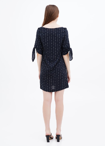 Темно-синя кежуал сукня H&M з геометричним візерунком