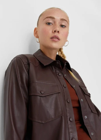 Коричнева блуза демісезон Stradivarius