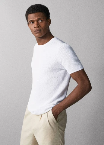 Белая футболка Massimo Dutti