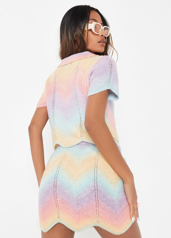 Разноцветная кэжуал градиентной расцветки юбка Missguided а-силуэта (трапеция)