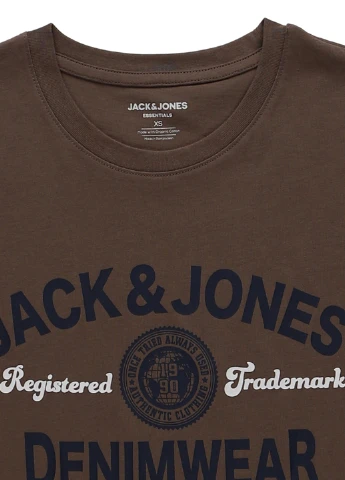 Темно-коричнева футболка Jack & Jones