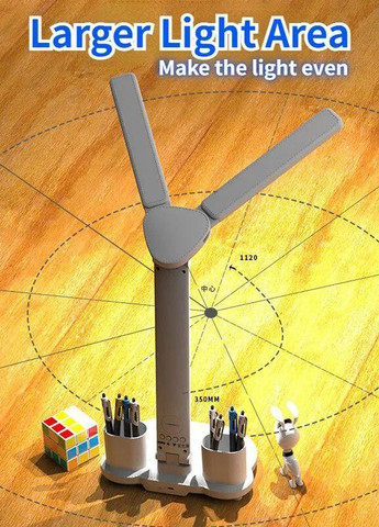 Світлодіодна настільна usb лампа з дисплеєм і вбудованим акумулятором No Brand (300514901)