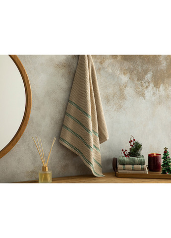 English Home полотенце для лица, 50х70 см орнамент бежевый производство - Турция