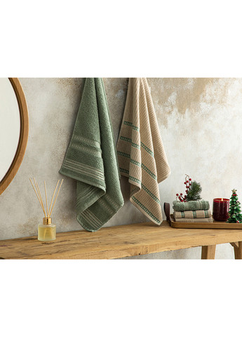 English Home полотенце для лица, 50х70 см орнамент бежевый производство - Турция