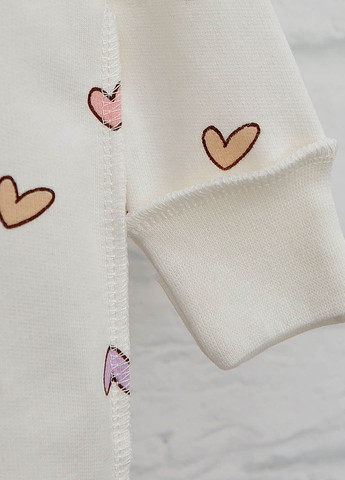 Молочний демісезонний комплект (льоля, чоловічок, повзунки, шапка) Blanka