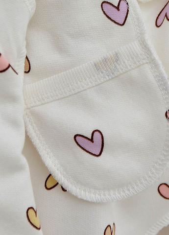 Молочний демісезонний комплект (льоля, чоловічок, повзунки, шапка) Blanka