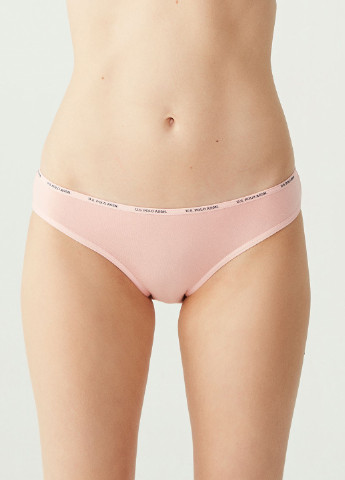 Труси-сліпи жіночі набір 5 шт. U.S. POLO ASSN 67001 Чорний/Білий/Бежевий/Темно-синій/Фуксія U.S. Polo Assn. (251115355)