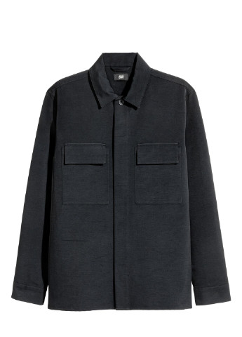 Чорна демісезонна куртка-сорочка H&M
